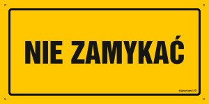 OA188 Nie zamykać OA188_800x400_FN FN - Folia samoprzylepna