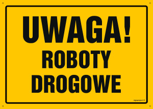 OA064 Uwaga! Roboty drogowe OA064_450x320_FN FN - Folia samoprzylepna