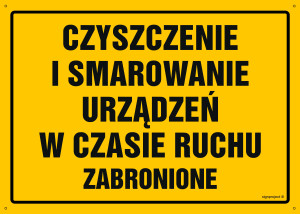OA082 Czyszczenie i smarowanie urządzeń w czasie ruchu zabronione OA082_450x320_FN FN - Folia samoprzylepna