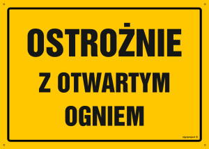 OA140 Ostrożnie z otwartym ogniem OA140_800x570_FN FN - Folia samoprzylepna
