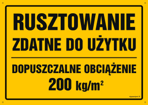 OA145 Rusztowanie zdatne do użytku Dopuszczalne obciążenie 200 kg/m2 OA145_800x570_FN FN - Folia samoprzylepna