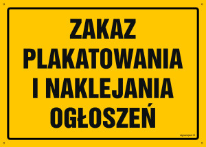 OA175 Zakaz plakatowanie i naklejanie ogłoszeń OA175_800x570_FN FN - Folia samoprzylepna