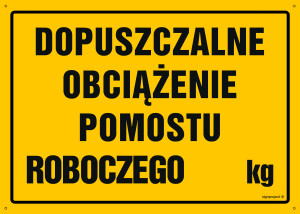 OA054 Dopuszczalne obciążenie pomostu roboczego OA054_300x215_BN BN - Płyta PVC ŻÓŁTA 0,6mm