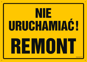 OA078 Nie uruchamiać! Remont OA078_300x215_BN BN - Płyta PVC ŻÓŁTA 0,6mm