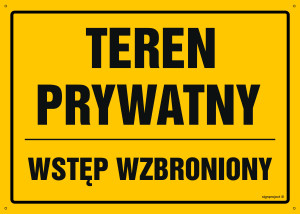 OA127 Teren prywatny Wstęp wzbroniony OA127_300x215_FN FN - Folia samoprzylepna