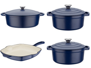 GSW Gusseisen-Kochtopf/ -Pfanne/ -Bräter »BLUE MAGIC«