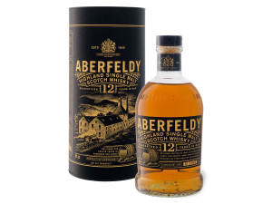 ABERFELDY 12 Years Old Highland Single Malt Scotch Whisky 12 Jahre mit Geschenkbox 40% Vol