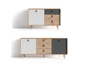 byLIVING Kommode »Bill«, Artisan Eichen-Optik