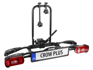 EUFAB Heckträger »Crow Plus«, für 2 Räder, Abklappmechanismus, abschließbar, erweiterbar