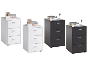 FMD Boxspringbett Nachtkonsolen, 2er Set mit 3 Schubladen