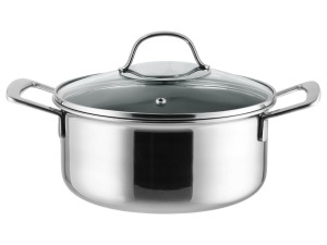 SILVERCREST® Premium-Edelstahltopf Wabenstruktur, Ø 20 cm