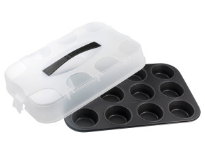 ZENKER Muffinblech / Dessertform, mit Transporthaube