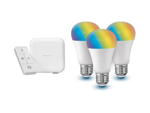 LIVARNO HOME Starter Kit Gateway + 3x Leuchtmittel Zigbee Smart Home