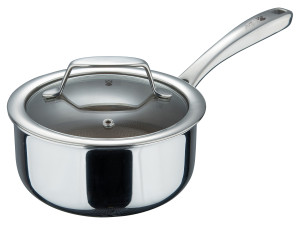 Masterpro by Roland Trettl Edelstahl-Stielkasserole GIRO 3, Ø 16 cm, mit Deckel