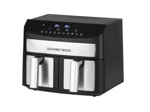 GOURMETmaxx Heißluftfritteuse Doppelkorb, 2400 W, 7 l