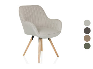 HJH LIVING Besucherstuhl / Dining Stuhl drehbar SCANDI SOFT Stof