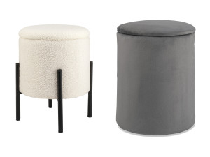 LIVARNO home Hocker mit Staufach, gepolstert