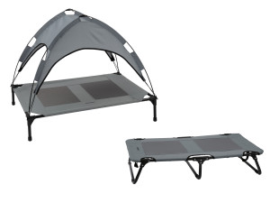 ZOOFARI® Hundebett mit Sonnendach / Faltbare Hundeliege