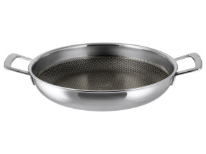 SILVERCREST® Premium-Edelstahl-Servierpfanne mit Wabenstruktur, Ø 28 cm