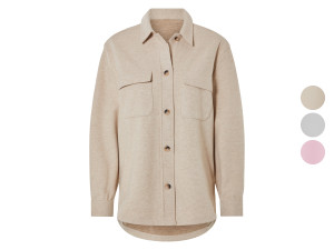 esmara® Damen Overshirt, aus weicher, wärmender Fleece-Qualität