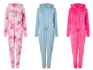 ESMARA® Damen Plüsch-Jumpsuit, mit Bündchen
