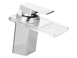 LIVARNO HOME LED-Waschtischarmatur, mit Wasserfall-Auslauf