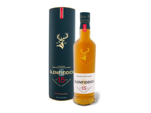 GLENFIDDICH Solera Reserve Speyside Single Malt Scotch Whisky 15 Jahre mit Geschenkbox 40% Vol