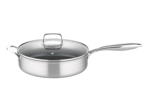 GSW Schmorpfanne Inoxxa Black mit Glasdeckel und Gegengriff
