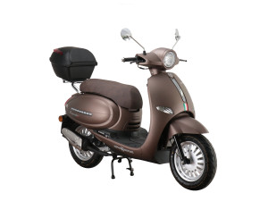 Alpha MOTORS Motorroller Cappucino 50 ccm 45 km/h EURO 5 inkl. Topcase