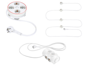 SILVERCREST® Steckdosensäule / Verlängerungskabel / Steckdosenrondell