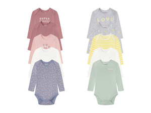 LUPILU® Baby Bodies, 5 Stück, aus reiner Bio-Baumwolle