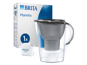 Brita Wasserfilter Kanne Marella graphit inkl . 1x MAXTRA PRO All-in 1 Filterkartusche