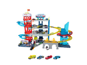 MAJORETTE Double Track Garage, inkl. 4 Fahrzeuge