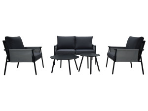 QUADRATO OUTDOOR Loungeset »Textilen«, 5-teilig, aus witterungsbeständigen Material