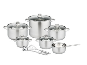 GSW Kochtopf-Set Rigo, 13-teilig, Edelstahl