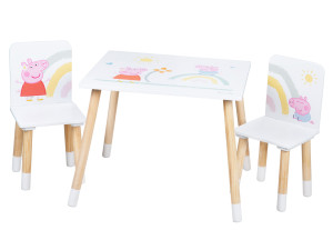 ROBA Kindersitzgruppe »Peppa Pig«, mit zwei Stühlen und einem Tisch