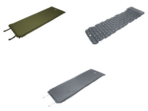 CRIVIT Selbstaufblasende Campingmatte / Luftzellen-Campingmatte mit Kopfkissen