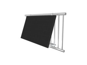 VALE BKW-Halterungs-Set für Balkongeländer Halterung Solarmodule, rund