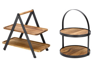 SILVERCREST® Etagere mit Akazienholz