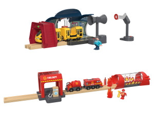 Playtive Interaktiver Bahnhof-Set  Feuerwehr Einsatz-Set