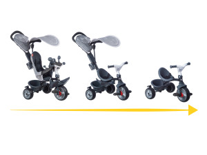 SMOBY 3-in-1 Dreirad »Baby Driver Plus«, Premium-Ausstattung