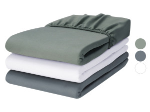 LIVARNO® Satin-Spannbettlaken, 180-200 x 200 cm
