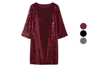 ESMARA® Damen Pailletten-Kleid