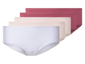 esmara® Dámske bedrové nohavičky, 5 kusov (M (40/42), červená/ružová/biela)