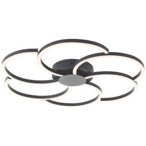 LED Deckenleuchte, 65 cm, 3000 lm, dimmbar, 3000-6500 K, Aluminium