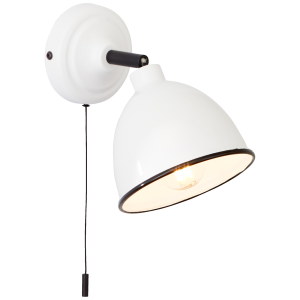 Wandlampe, schwenkbar, Schalter, 13x13x20cm, E14, max. 28W, weiß