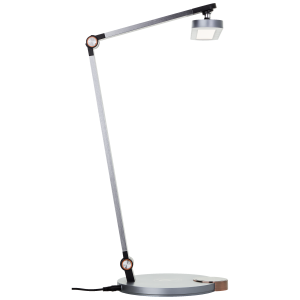 LED Tischlampe, wireless charging, 1000 lm, dimmbar, CCT, grau
