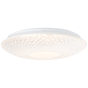 LED Deckenlampe, Kristalloptik, 10 cm Höhe, Ø 42 cm, 24 W, 2500 lm