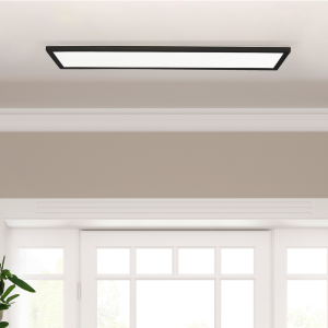 LED Aufbaupaneel, 25 x 96 cm, 24W, 3200 lm, 4000K, Kunststoff, schwarz