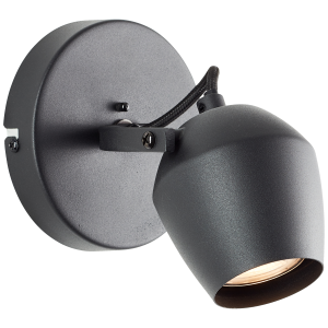 Ø 12 cm, GU10, 350 lm, 3000 K, warmweiß, dimmbar, schwarz, Metall